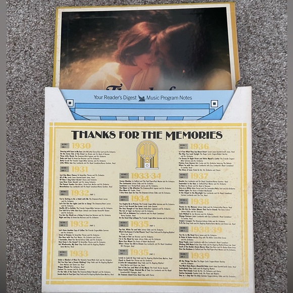 Thanks For The Memories Vinyl 7 LP Box Set Readers Digest 1988 HITS FROM 1930-39 - Picture 3 of 5